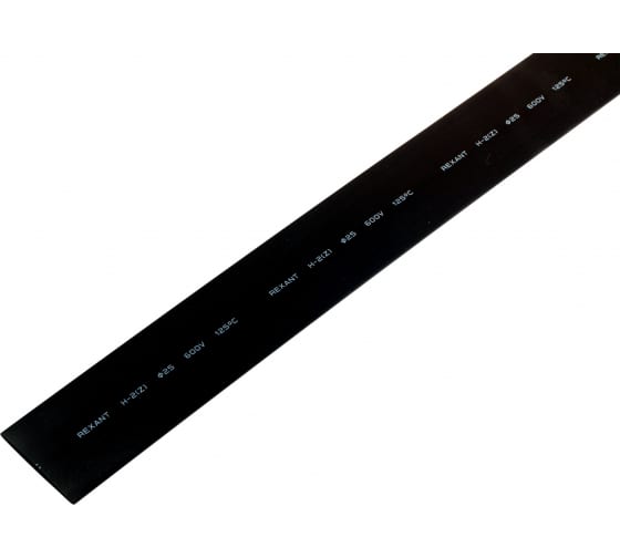 

Термоусаживаемая трубка ТУТ REXANT, 2.5 см/1.25 см, 2:1, 1 шт. x 1 м, черный (22-5008)