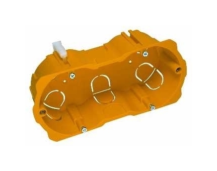 

Коробка установочная Schneider Electric - KM-251, 2-модуля, 1-место ⌀151ммx71мм, для полых стен, желтый (1080900204), KM-251
