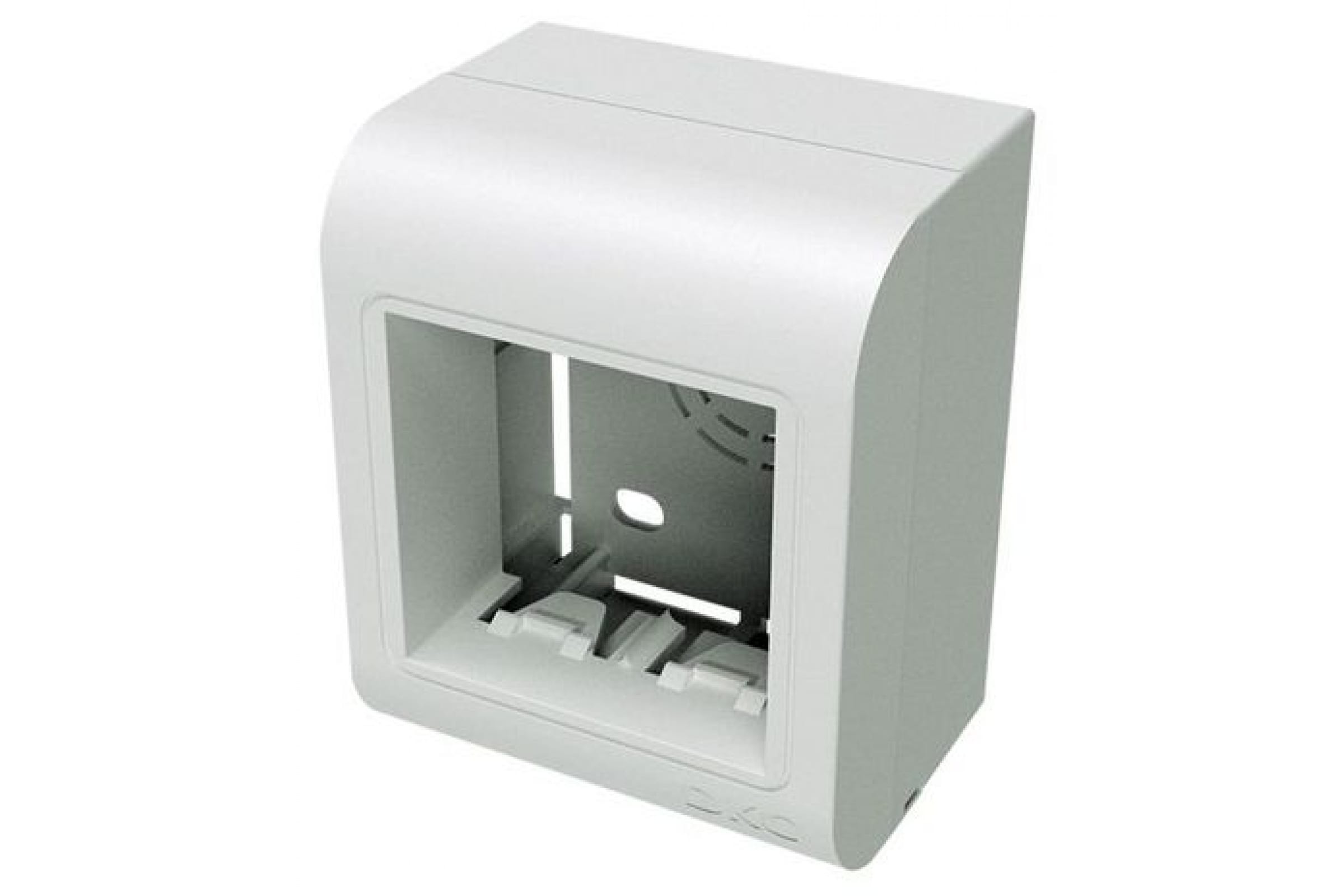 Коробка установочная DKC Brava 10034, модулей: 2, мест: 1, ⌀6.5 см x 8 см, для накладного монтажа, серый (92164)