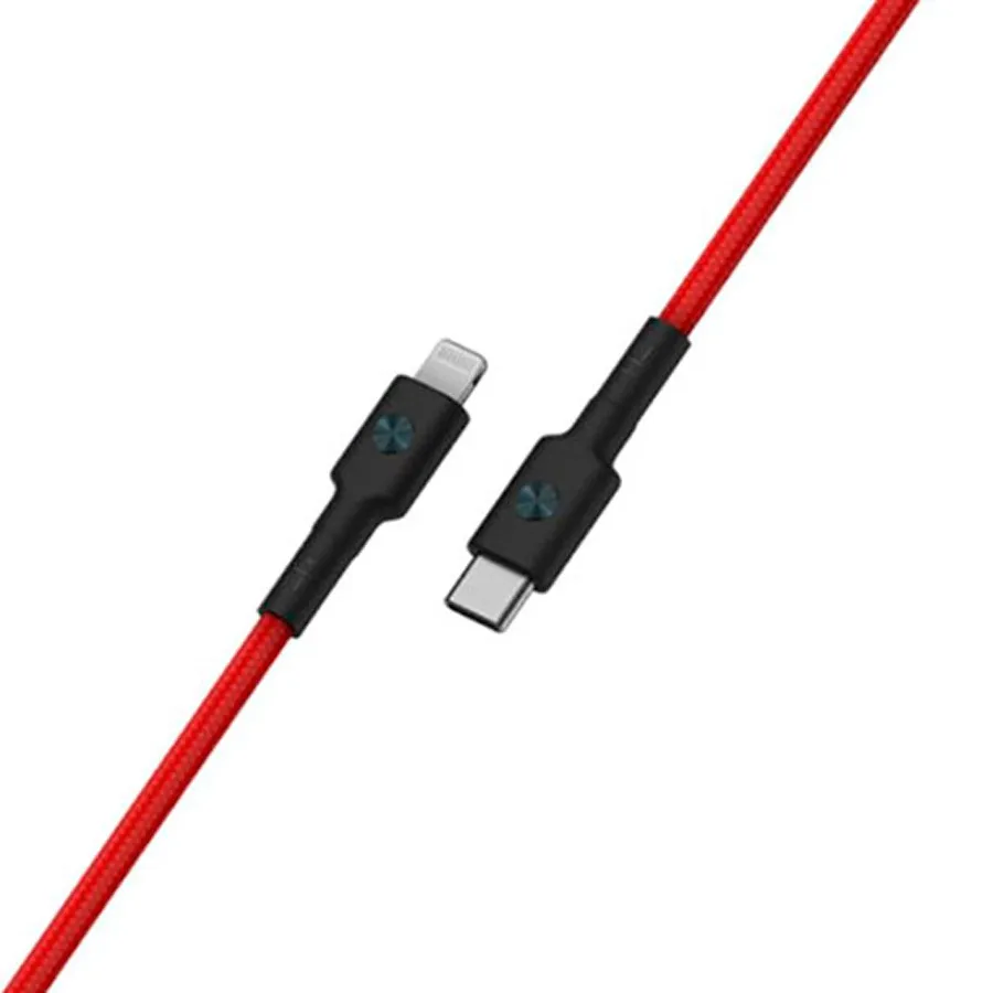 

Кабель Lightning 8-pin-USB Type-C, 3А, 1 м, красный, ZMI AL873K (AL873K Red), AL873K