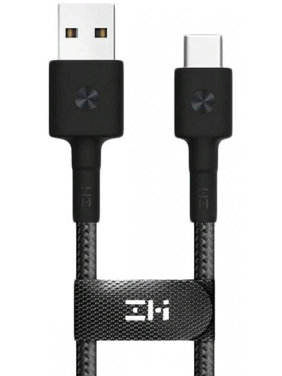 

Кабель USB-USB Type-C, 3А, 1 м, черный, Xiaomi ZMI AL401 (AL401 Black), AL401