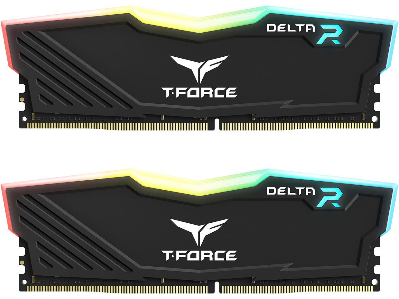 

Комплект памяти DDR4 DIMM 64Gb (2x32Gb), 3200MHz, CL16, 1.35 В, Team Group, T-Force Delta RGB Black (TF3D464G3200HC16CDC01), 0