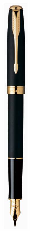 

Ручка перьевая Parker Sonnet F528 Matte Black GT F, синий, нержавеющая сталь, колпачок, подарочная упаковка (S0817930), F528 Matte Black GT F