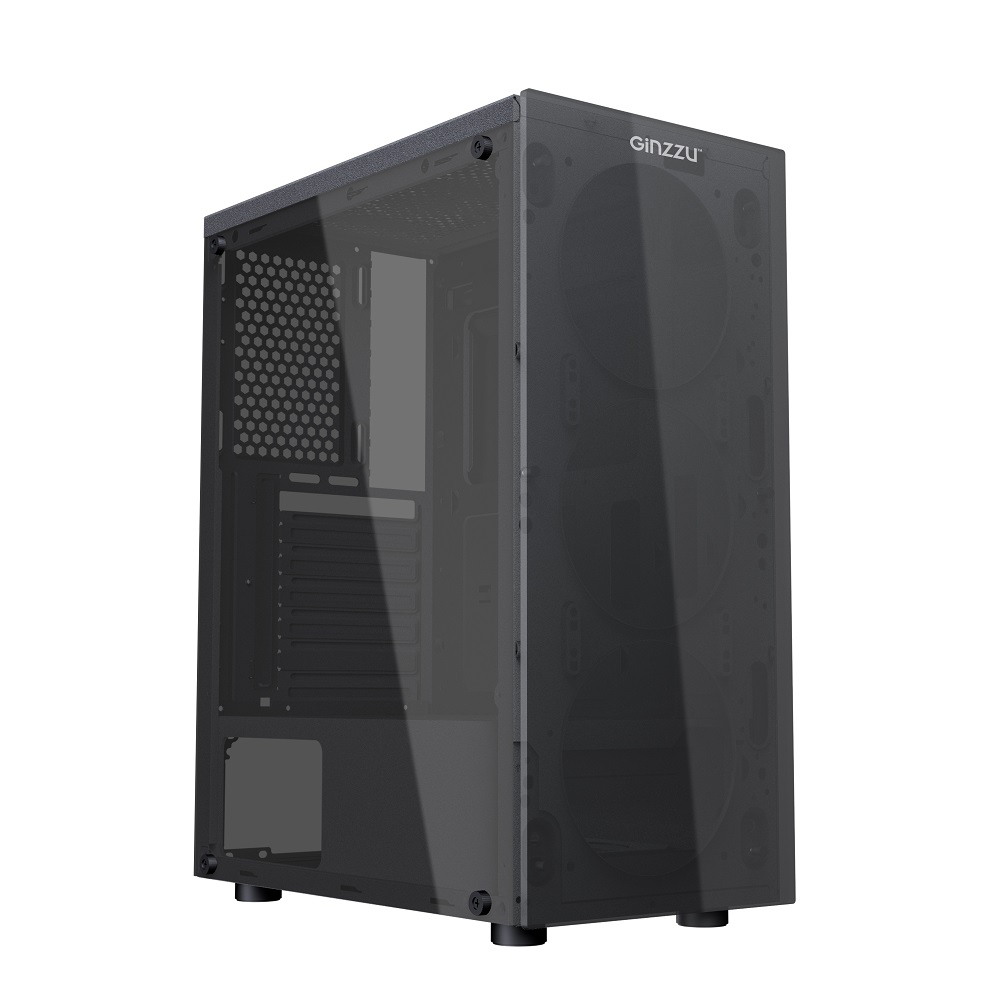 Корпус Ginzzu SL190, ATX, Midi-Tower, USB 3.0, черный, без БП