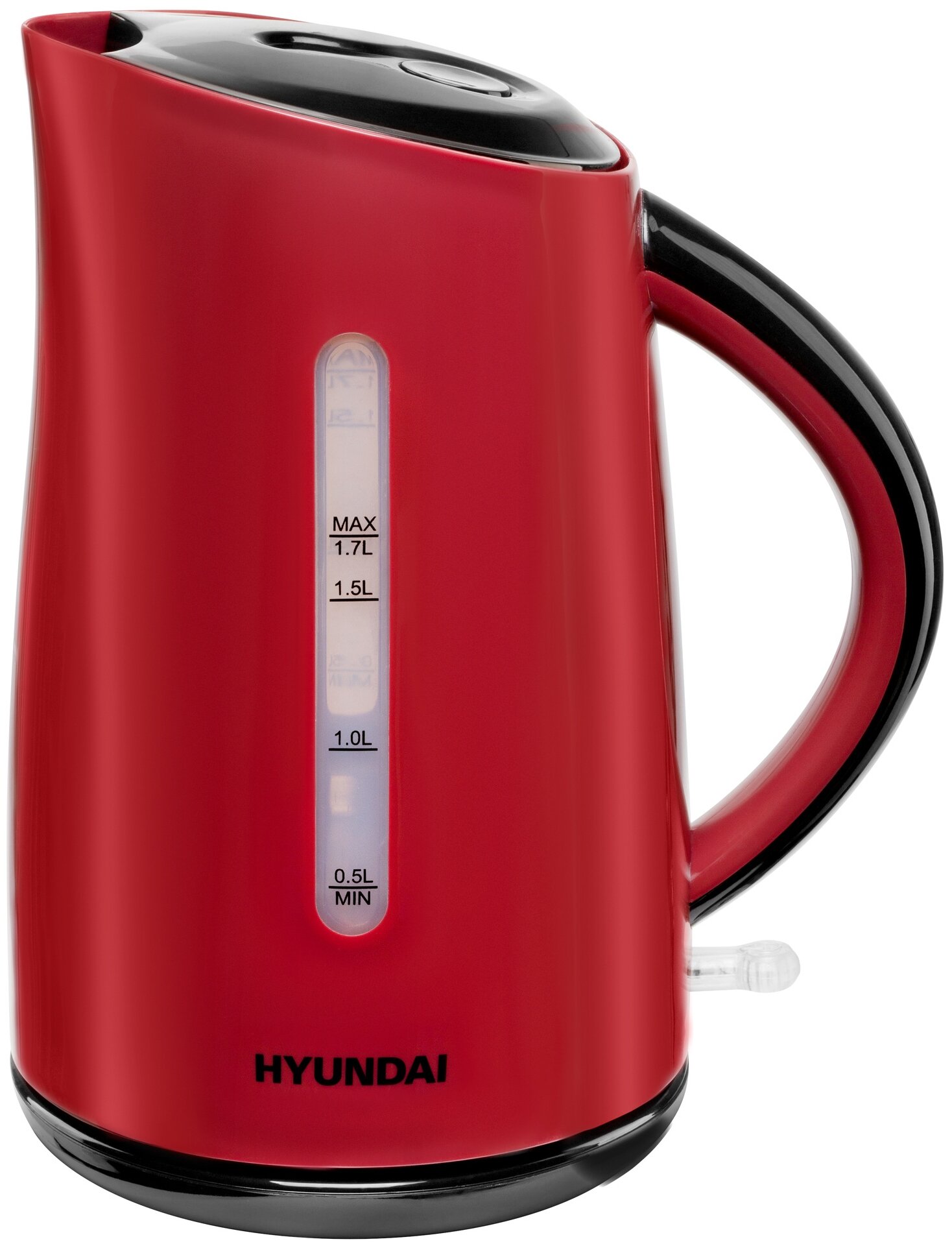 

Чайник Hyundai HYK-P3024 1.7л. 2200Вт, скрытый нагревательный элемент, пластик, красный/черный (1437857), HYK-P3024