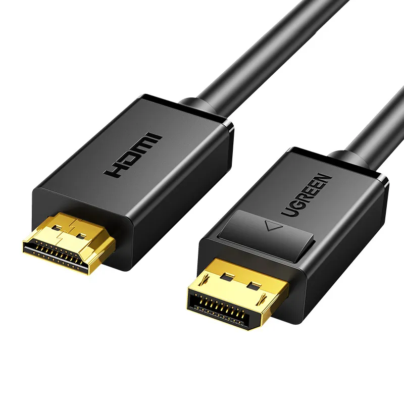 

Кабель DisplayPort(20M)-HDMI(19M) 4K, экранированный, 1.5 м, черный UGREEN DP101 (10239), DP101
