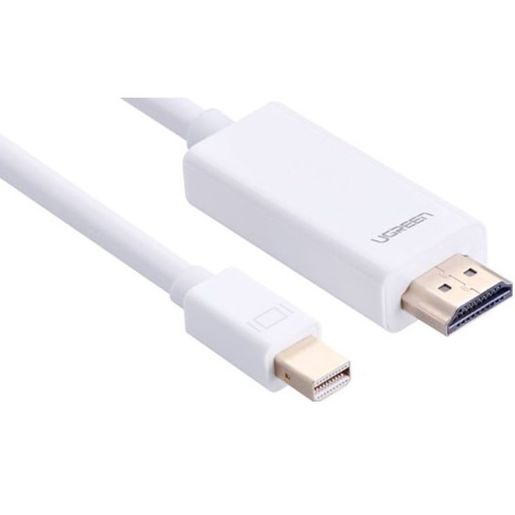 

Кабель Mini DisplayPort(M)-HDMI(19M) 4K, экранированный, 2м, белый UGREEN MD101 (10404), MD101