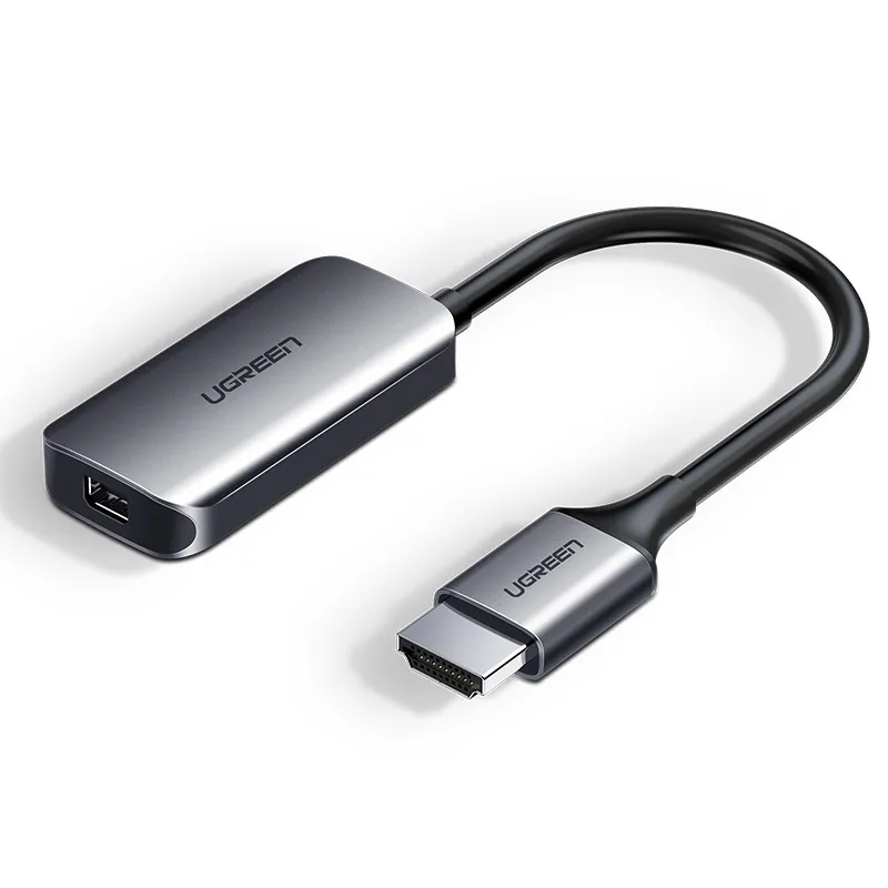 

Переходник (адаптер) Mini DisplayPort(F)-HDMI(19M) 4K, экранированный, 10см, черный/серый UGREEN CM239 (60352), CM239
