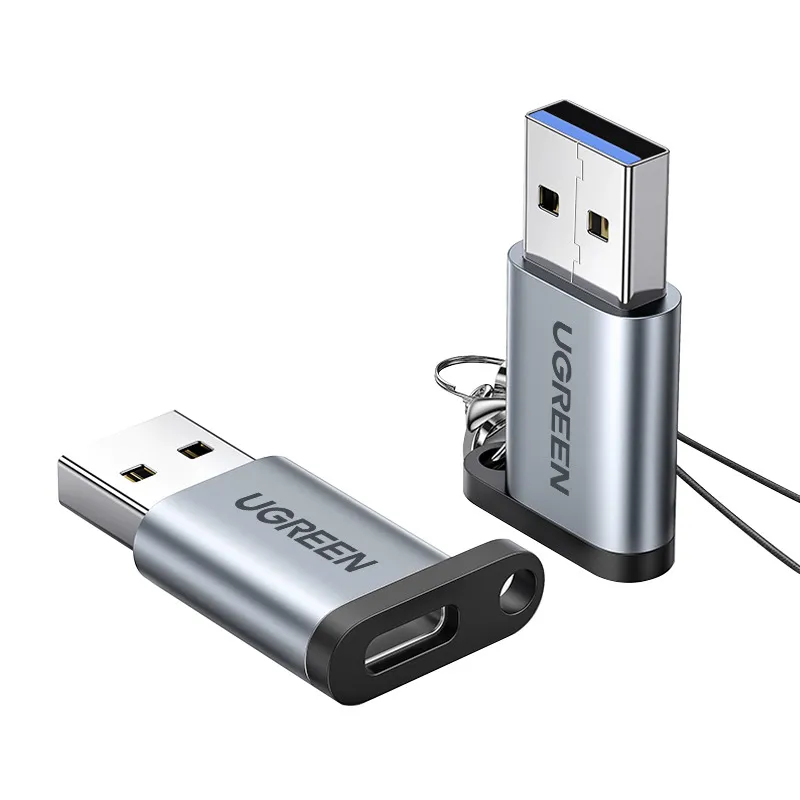 

Переходник (адаптер) USB(Am)-USB Type-C(f), серый, UGREEN US276 (50533), US276