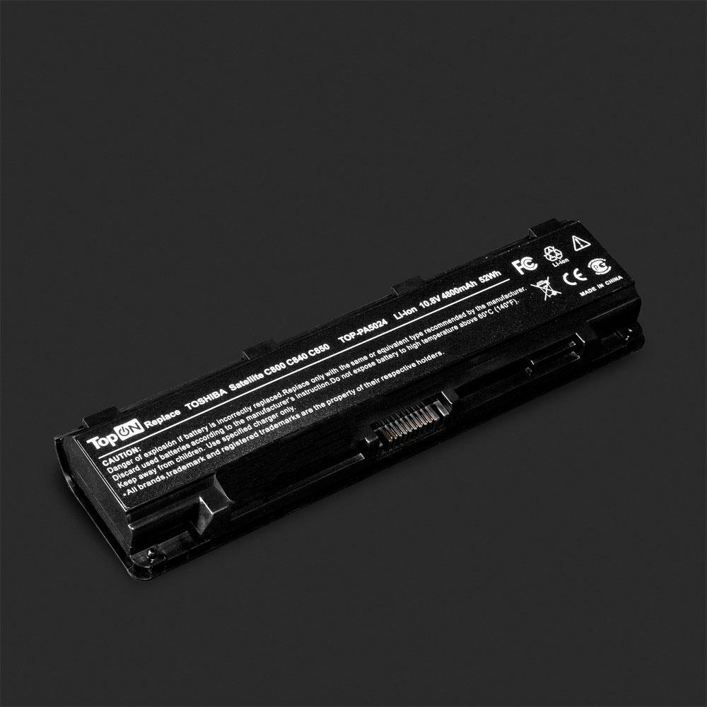 Аккумуляторная батарея TopON для Toshiba Satellite C800 C840 C850 C870 L800 L805 L830 L835 L840 L845 L855 M800 M845 P800 P850 P870 S840 S875 10.8V 4400mAh [TOP-PA5024]