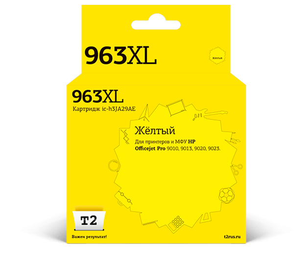 

Картридж струйный T2 IC-H3JA29AE (№963XL), желтый, совместимый, для Oj Pro 9010/9013/9020/9023