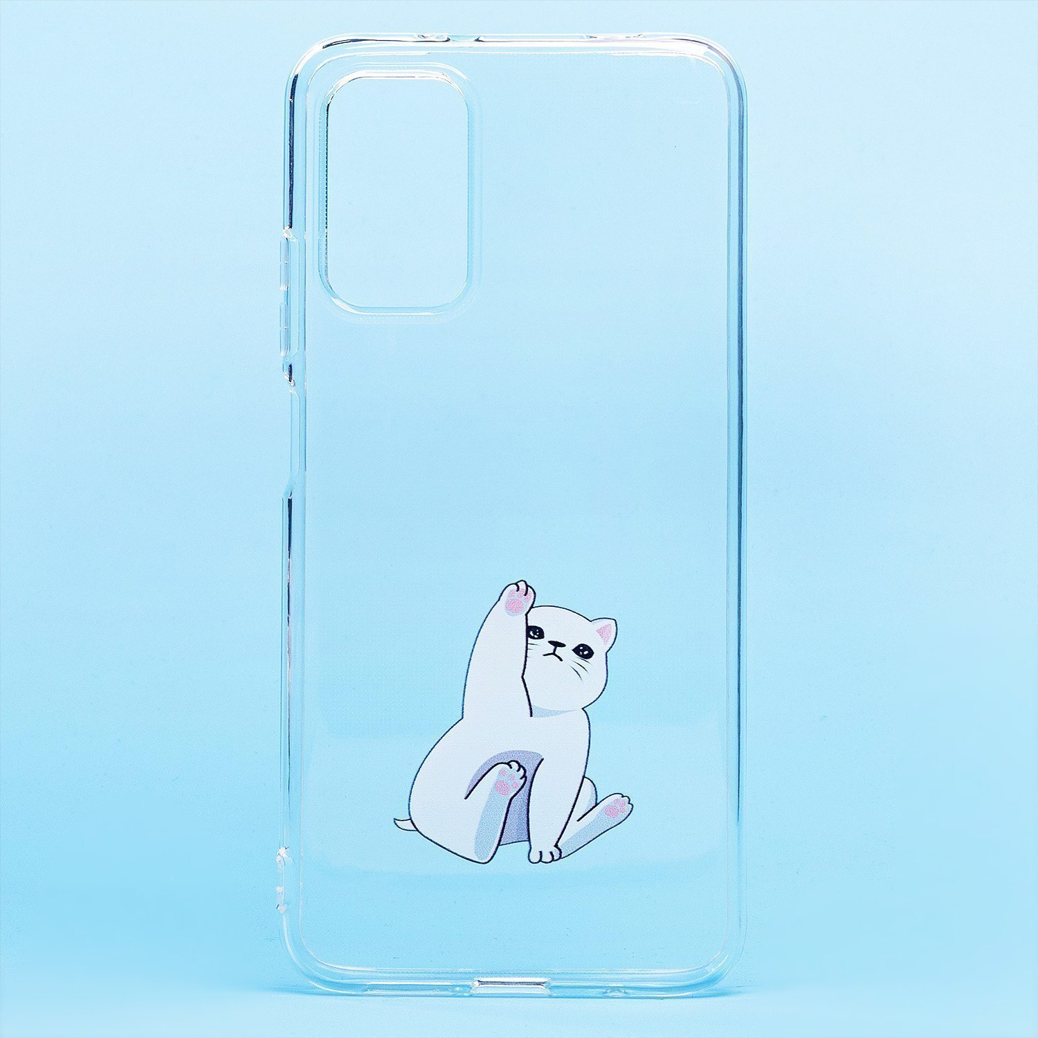 

Чехол-накладка для смартфона Xiaomi Poco M3, прозрачный с узором (204926)