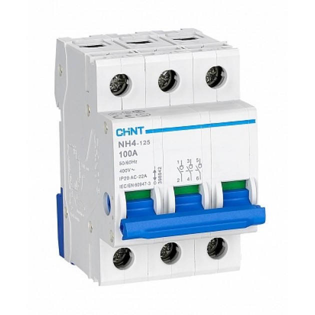 

Выключатель нагрузки 3P 100А, CHINT NH4 (398042), NH4