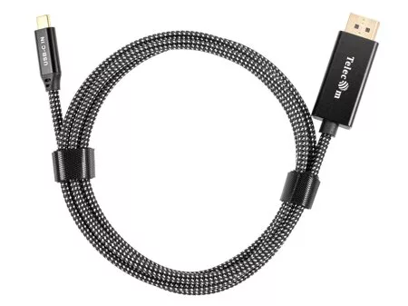 

Кабель-переходник (адаптер) Type-C(M)-DisplayPort(20M) 4K, 8K, 1.8 м, черный Telecom (TCC020M-1.8M)