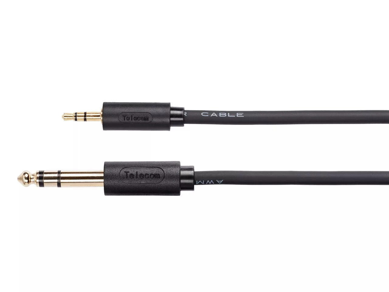 

Кабель Jack 6.35mm(M)-Jack 3.5mm(M), экранированный, 3м, черный Telecom (TAV6165-3M)