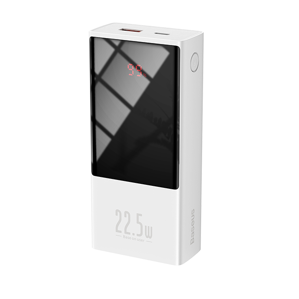 

Портативный аккумулятор (Powerbank) BASEUS PPMN-B02, 20000mAh, 1xUSB, Type-C, QC, PD, белый, PPMN-B02