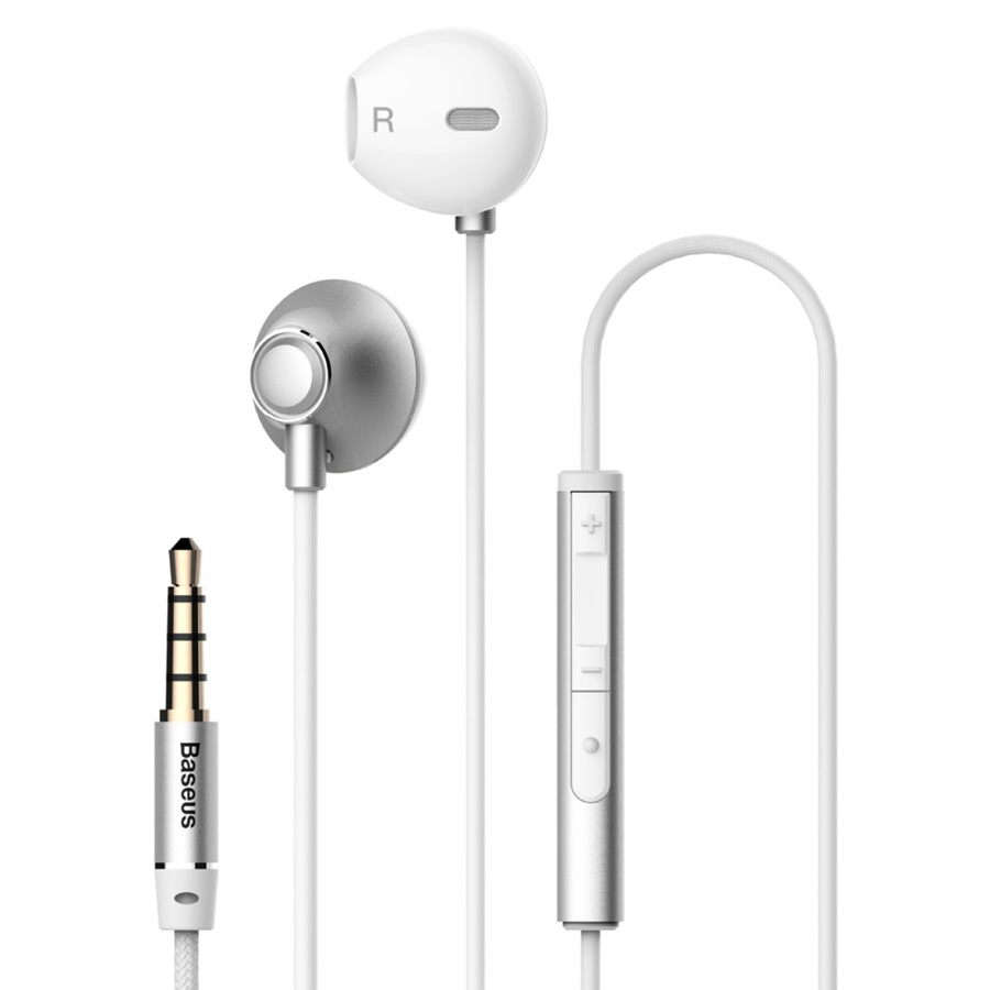 

Проводные наушники Baseus Encok H06, Jack 3.5mm, серебристый (NGH06-0S), Encok H06