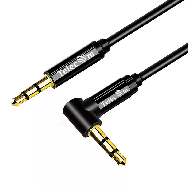 

Кабель Jack 3.5mm(M)-Jack 3.5mm(M) угловой/прямой, 2м, черный Telecom (TAV7175MA-2M)