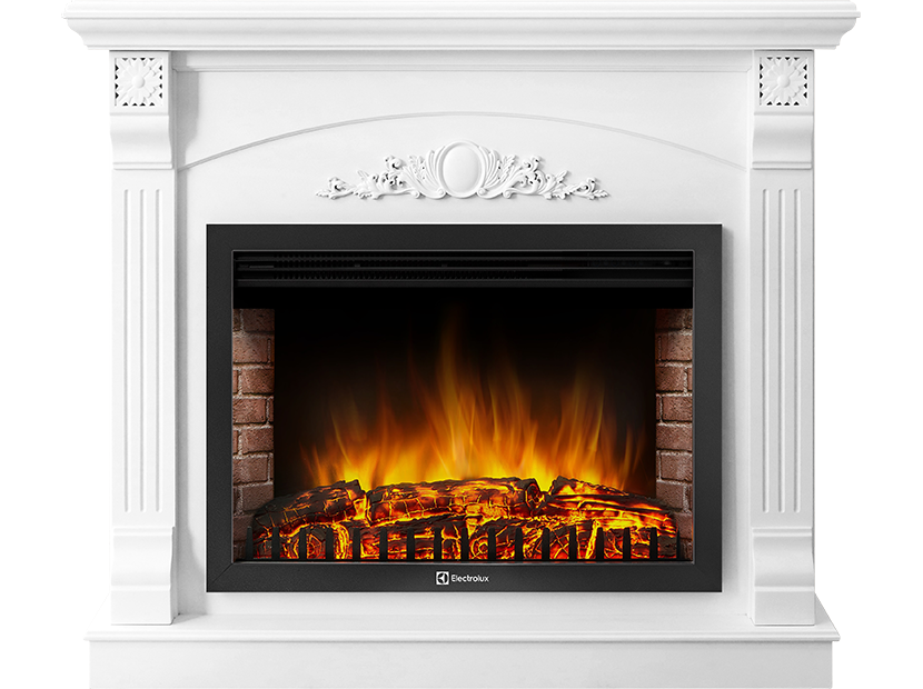 

Портал для электрокамина Firelight Barocco 30, пристенный, белый (НС-1294116), Barocco 30