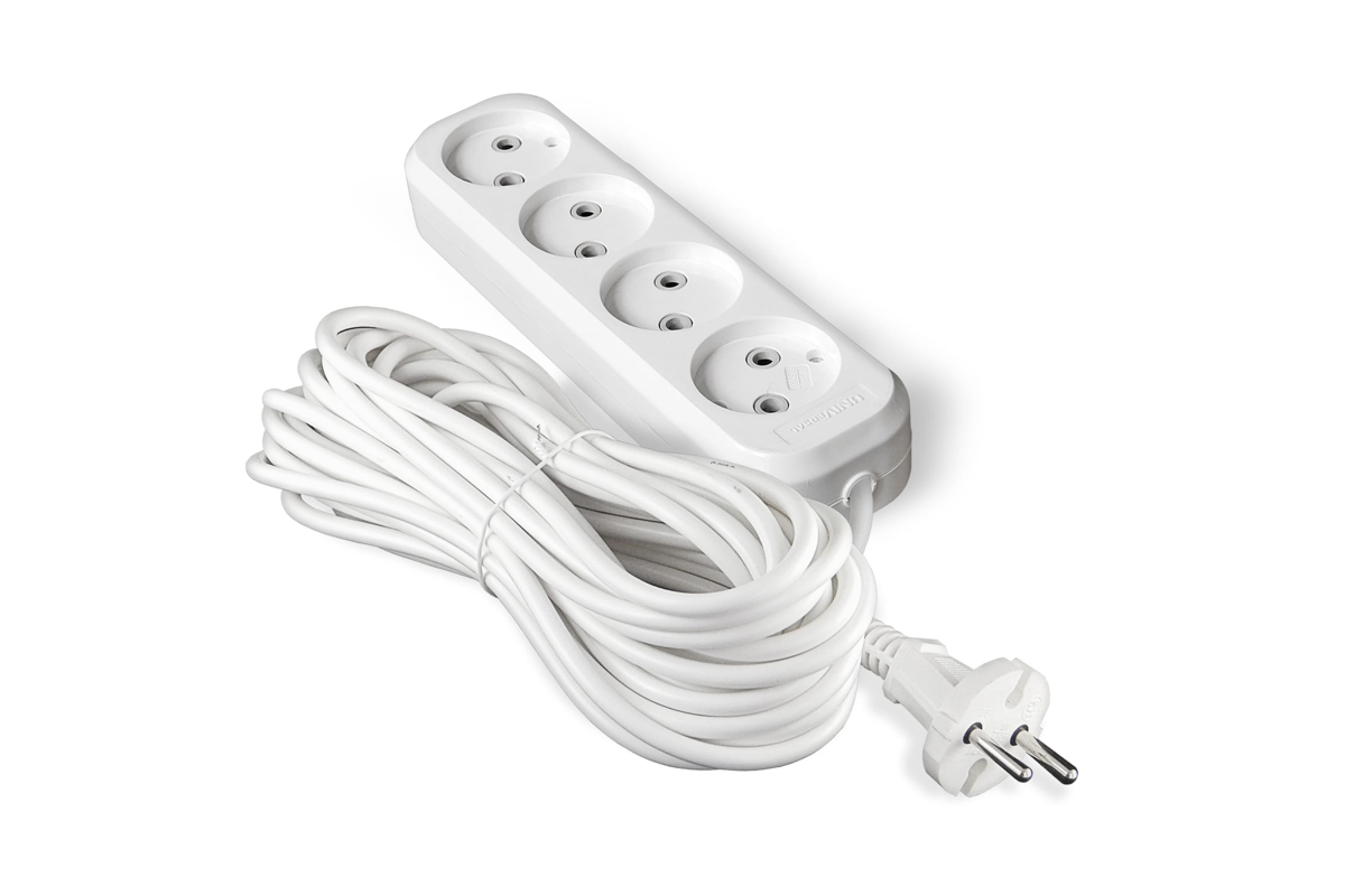 

Удлинитель UNIVersal Е-204, 4-розетки, 10м, белый (9631971), Е-204