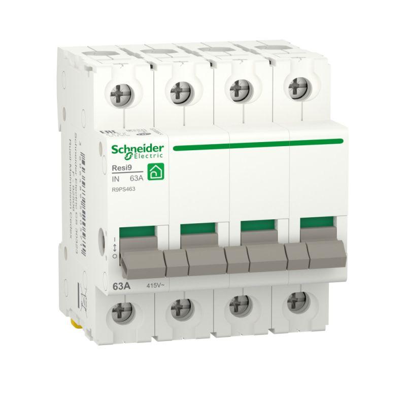 

Выключатель нагрузки 4P 63A, Schneider Electric Resi9 - (R9PS463), -