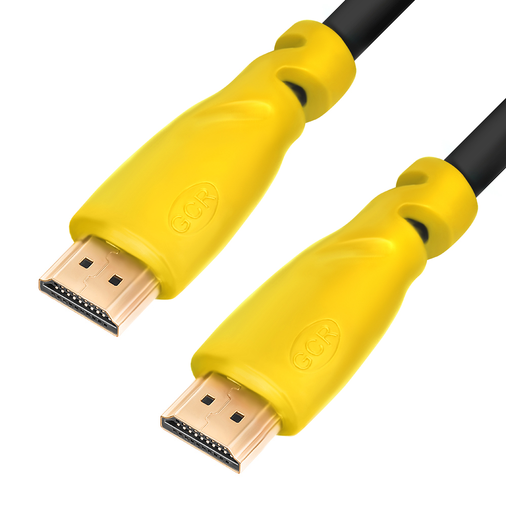 

Кабель HDMI(19M)-HDMI(19M) v1.4 4K, экранированный, 5 м, черный/желтый Greenconnect (GCR-HM340-5.0m)