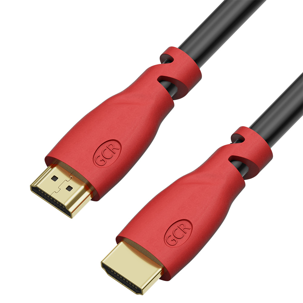 

Кабель HDMI(19M)-HDMI(19M) v2.0 4K, экранированный, 1.5 м, черный/красный GCR GCR-HM301 (GCR-HM3012-1.5m), GCR-HM301