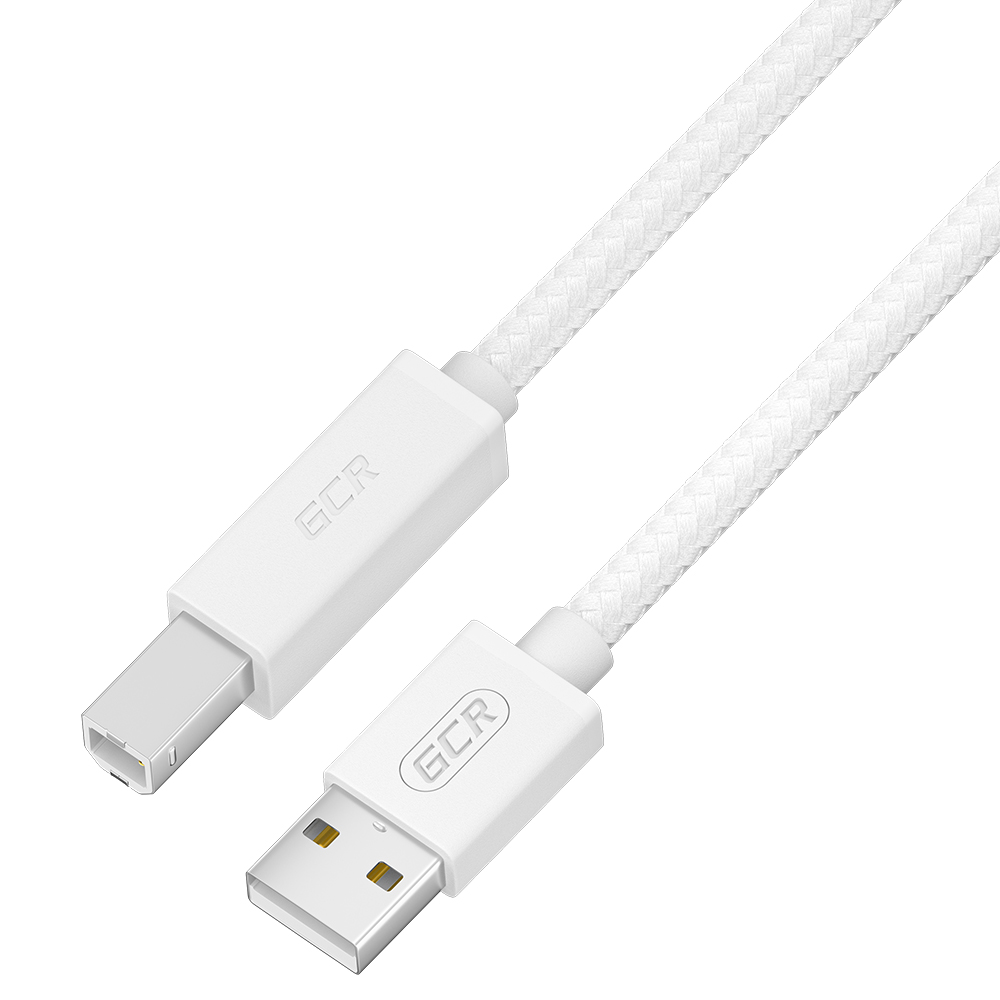 

Кабель USB(Am)-USB(Bm), экранированный, 1 м, белый, GCR GCR-UPC8 (GCR-54211), GCR-UPC8