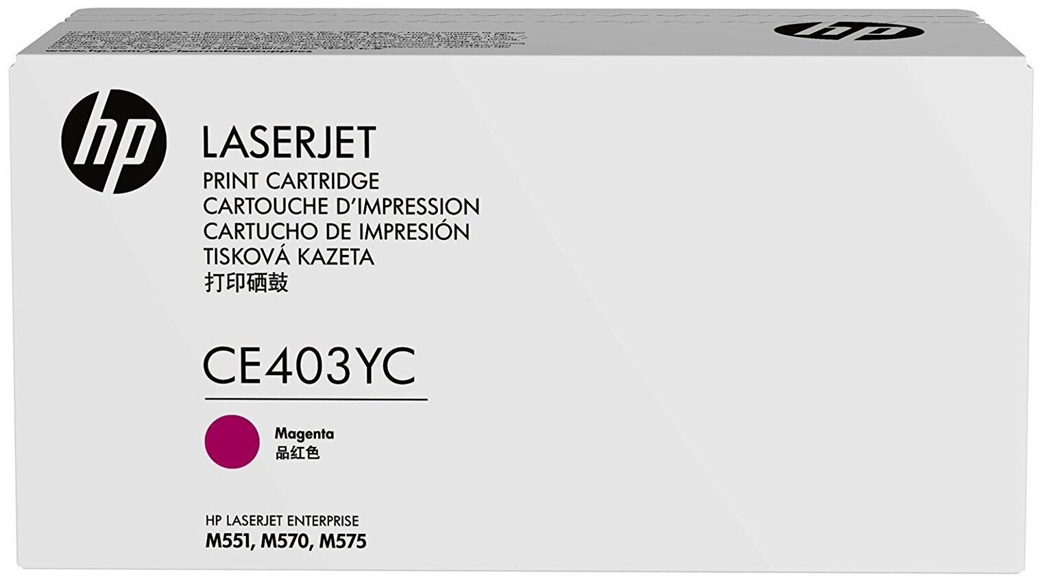 

Картридж лазерный HP 507Y/CE403YC, пурпурный, 6000 страниц, оригинальный для HP Color LaserJet Enterprise 500 M575 / M551 / 570, 507Y