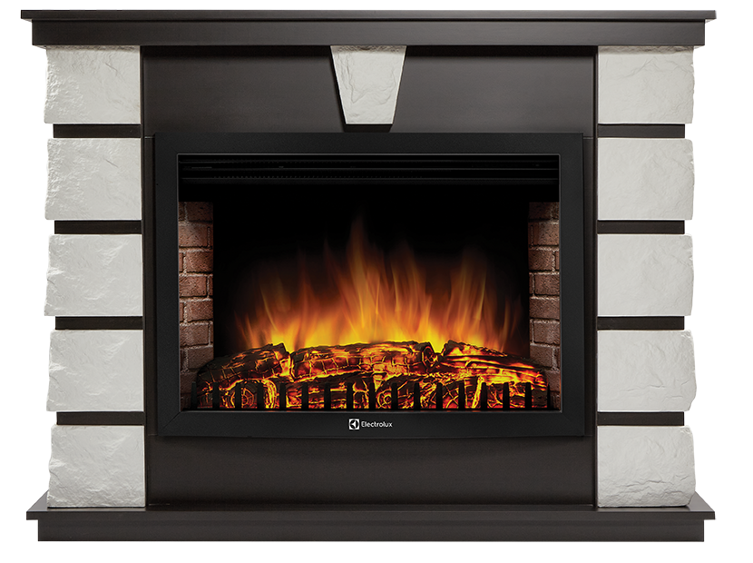 Портал для электрокамина Firelight Excalibur 30, белый/венге
