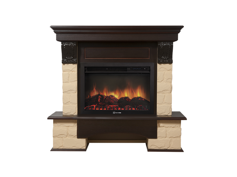 

Портал для электрокамина Firelight Forte 25S, пристенный, бежевый/темный дуб (НС-1100812), Forte 25S