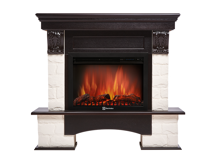 

Портал для электрокамина Firelight Forte 25S, пристенный, белый/венге (НС-1131764), Forte 25S