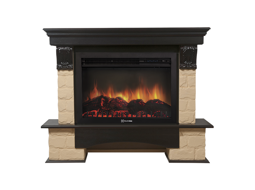 

Портал для электрокамина Firelight Forte 30S, пристенный, бежевый/венге (НС-1131774), Forte 30S