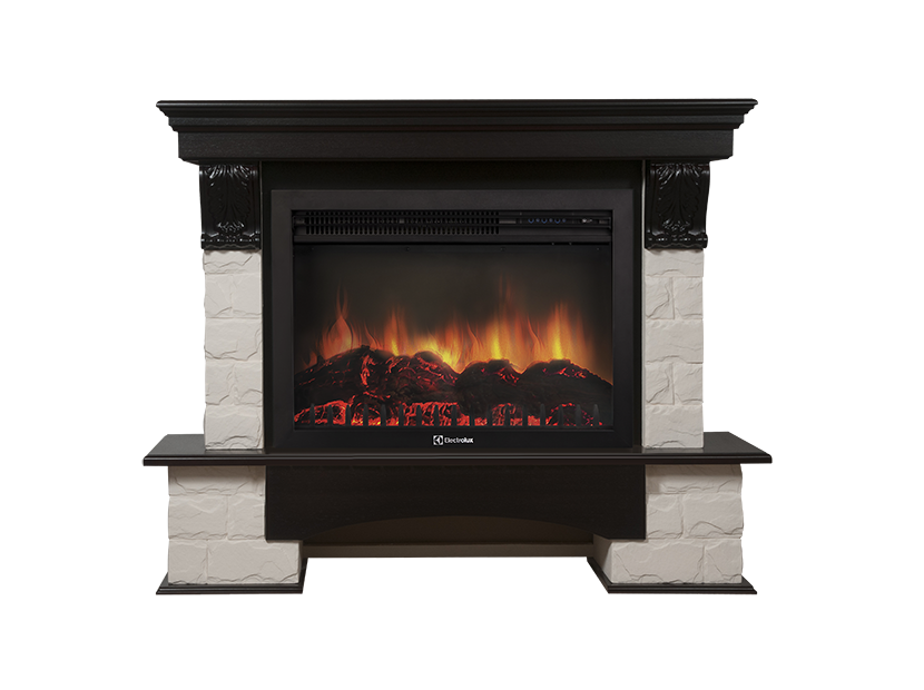 

Портал для электрокамина Firelight Forte 30S, пристенный, белый/темный дуб (НС-1131769), Forte 30S