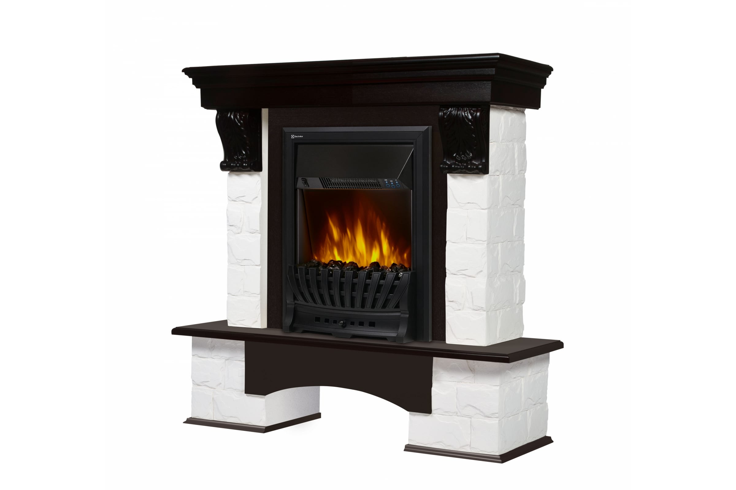 

Портал для электрокамина Firelight Forte Classic, пристенный, белый/темный дуб (НС-1143554), Forte Classic