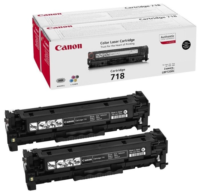 

Картридж лазерный Canon 718Bk/2662B002, черный, 3400 страниц, оригинальный, для Canon i-SENSYS LBP-7200C series (плохая упаковка), 718BK