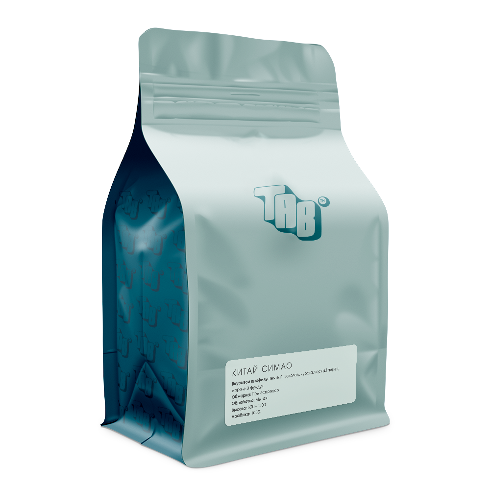 Кофе в зернах Tab Китай Симао, оценка SCA 82.5, моносорт, 1 кг, арабика 100 %, обработка мытая, обжарка для эспрессо