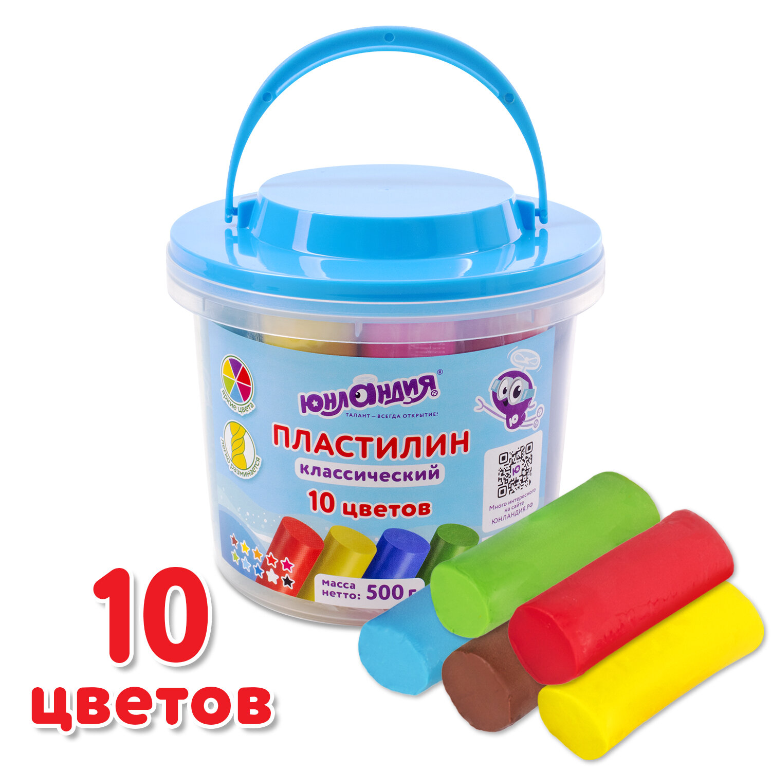 

Пластилин ЮНЛАНДИЯ, 10 цветов, 500г (105861), ПОДВОДНЫЙ МИР