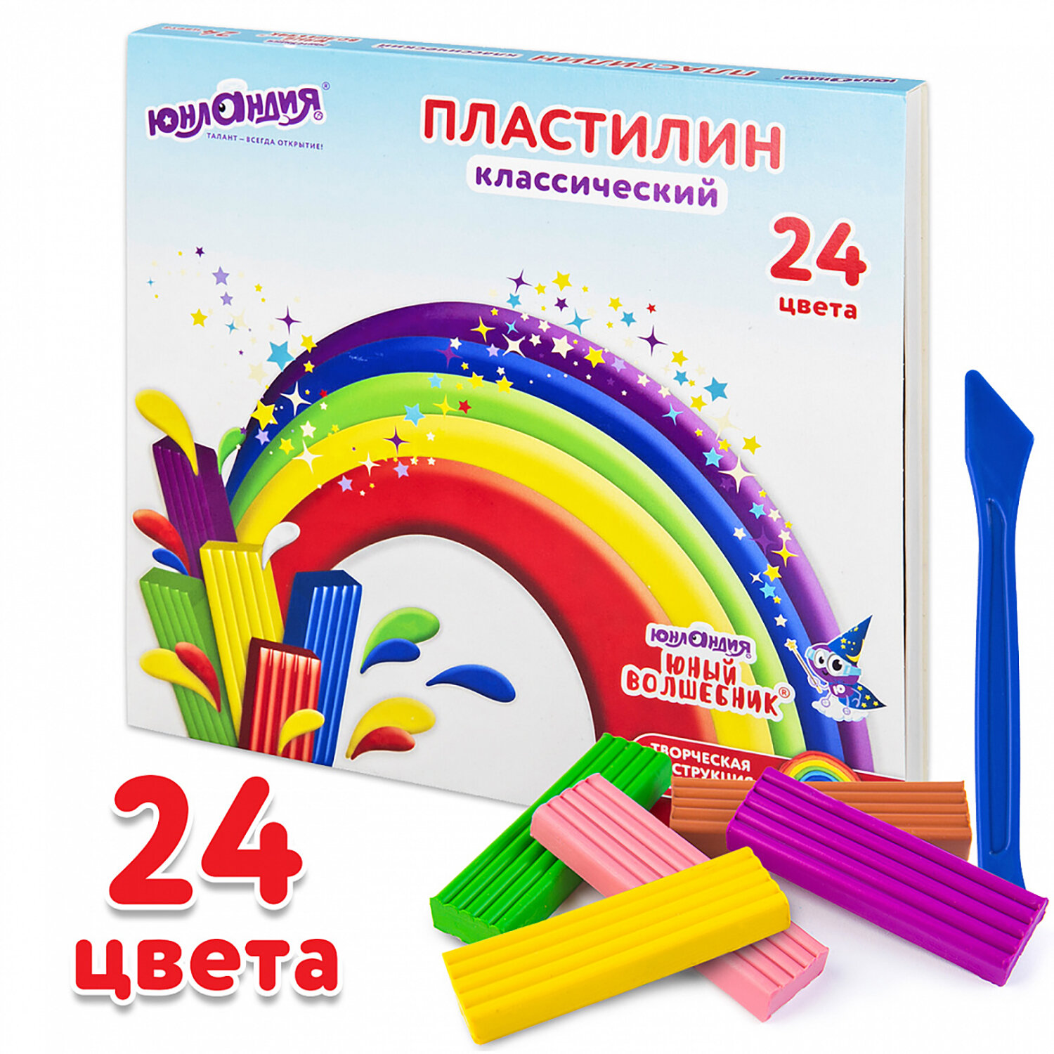 

Пластилин ЮНЛАНДИЯ ЮНЫЙ ВОЛШЕБНИК, 24, 480г (106511), ЮНЫЙ ВОЛШЕБНИК