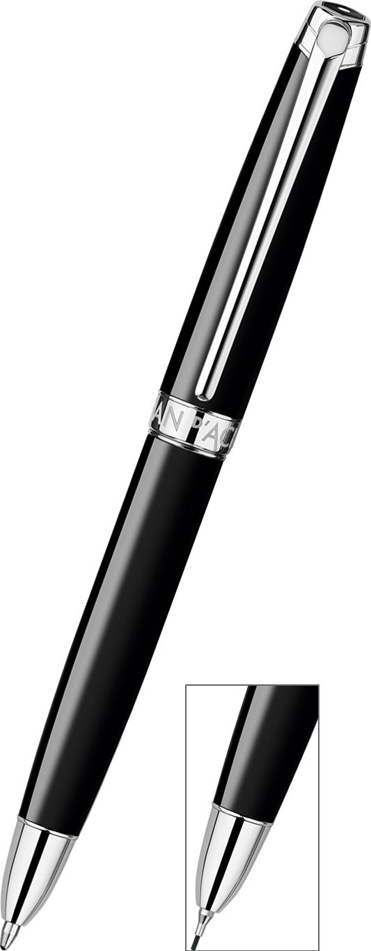 Ручка многофункциональная автомат CARANDACHE Leman Bi-Fonction , черный, латунь лакированная, подарочная упаковка (4759.782)