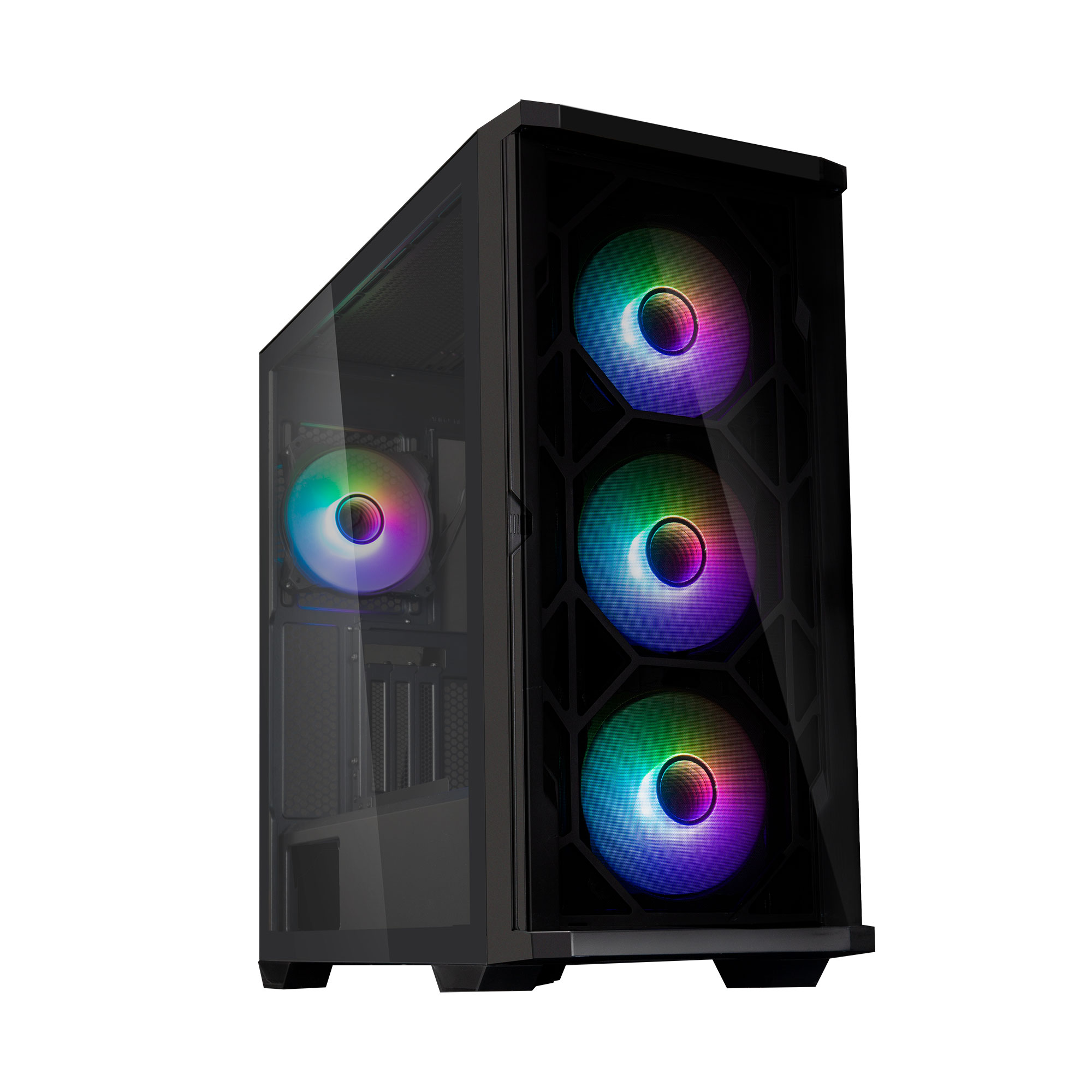 Корпус Zalman Z10 DUO, ATX, Midi-Tower, 2xUSB 3.0, USB Type-C, RGB подсветка, черный, без БП