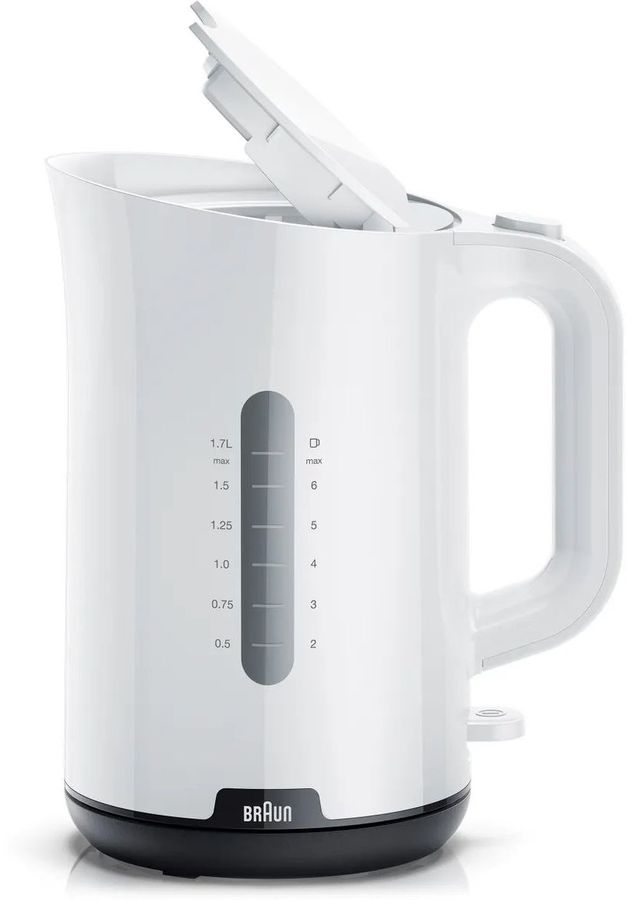 

Чайник электрический Braun WK1100WH 1.7л. 2.2 кВт, пластик, белый (0X21010047), WK1100WH