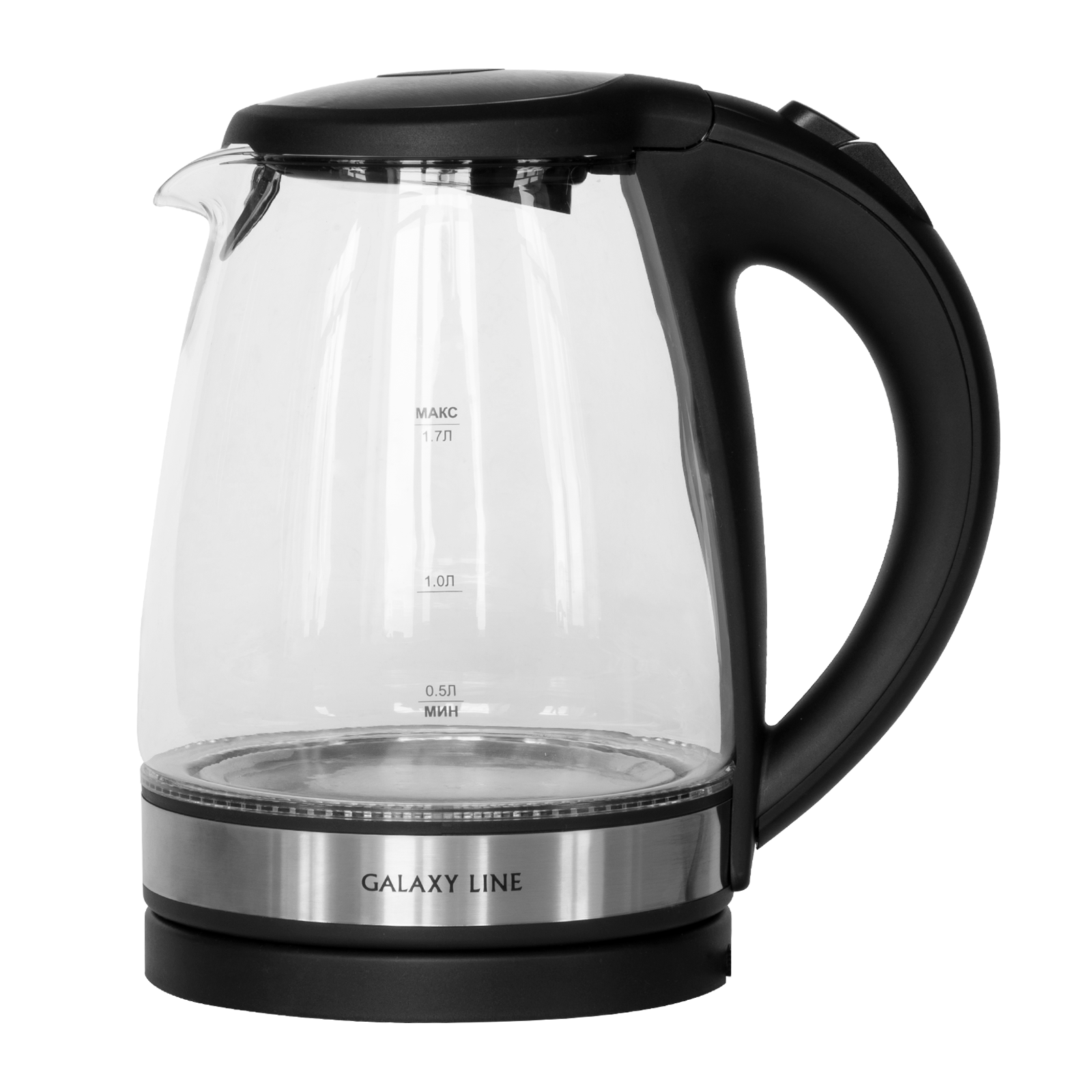 

Чайник GALAXY LINE GL0560 1.7л. 2200Вт, термостойкое стекло, черный (гл0560лчерн), GL0560