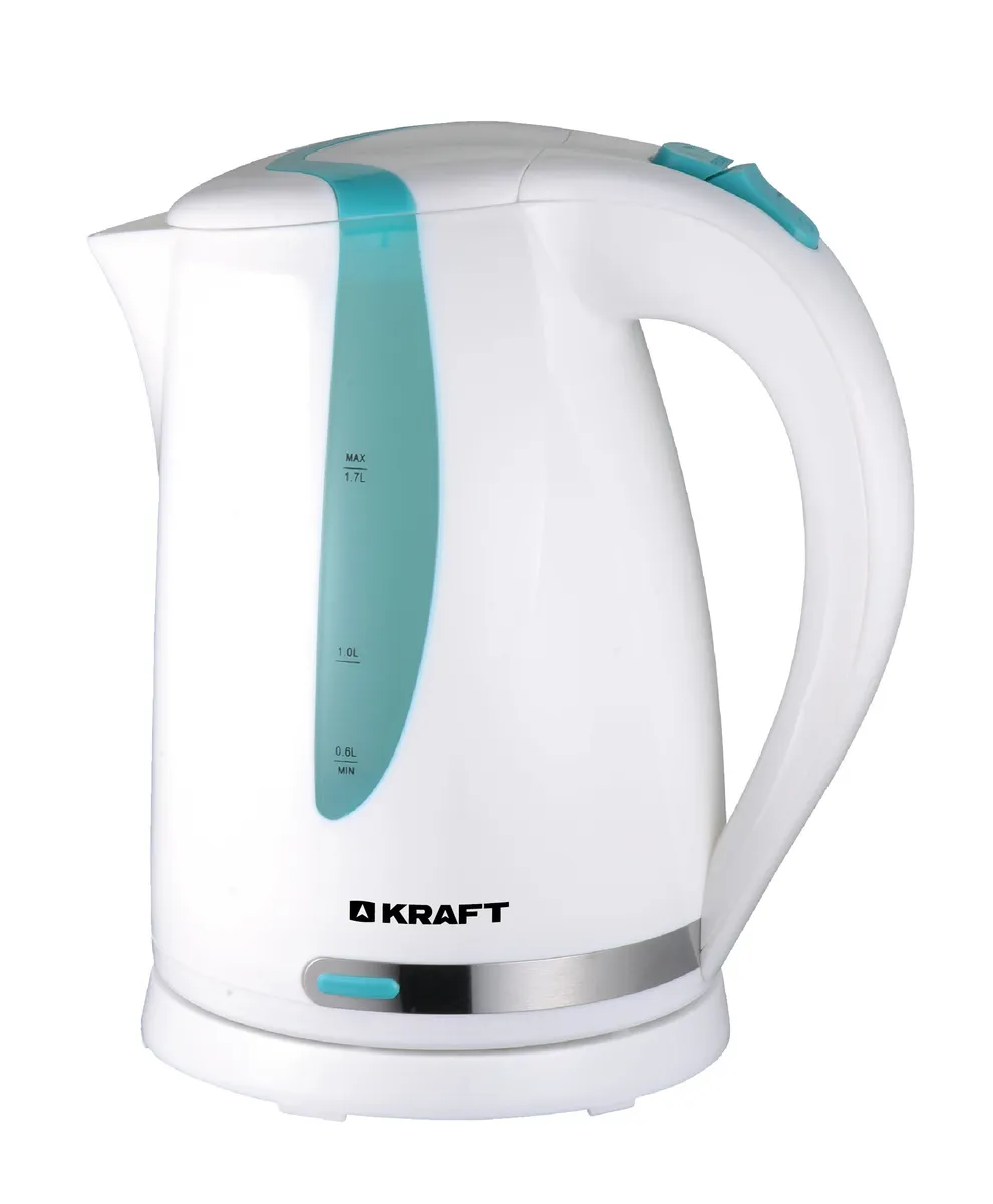 

Чайник KRAFT KF-KP1743W 1.7л. 2200Вт, пластик, белый, KF-KP1743W