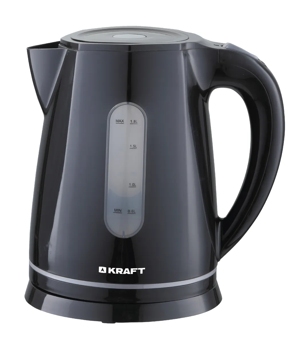 

Чайник KRAFT KF-KP1750BL 1.8л. 2200Вт, пластик, черный, KF-KP1750BL