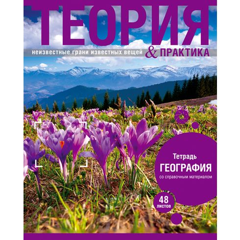 

Тетрадь клетка A5 40 листов, география, скрепка, обложка обл картон - ассорти, БиДжи Теория и практика География (2954), География