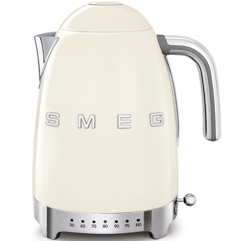 

Чайник SMEG Стиль 50-х г.г. KLF04CREU 1.7л. 2400Вт, нержавеющая сталь, кремовый, KLF04CREU