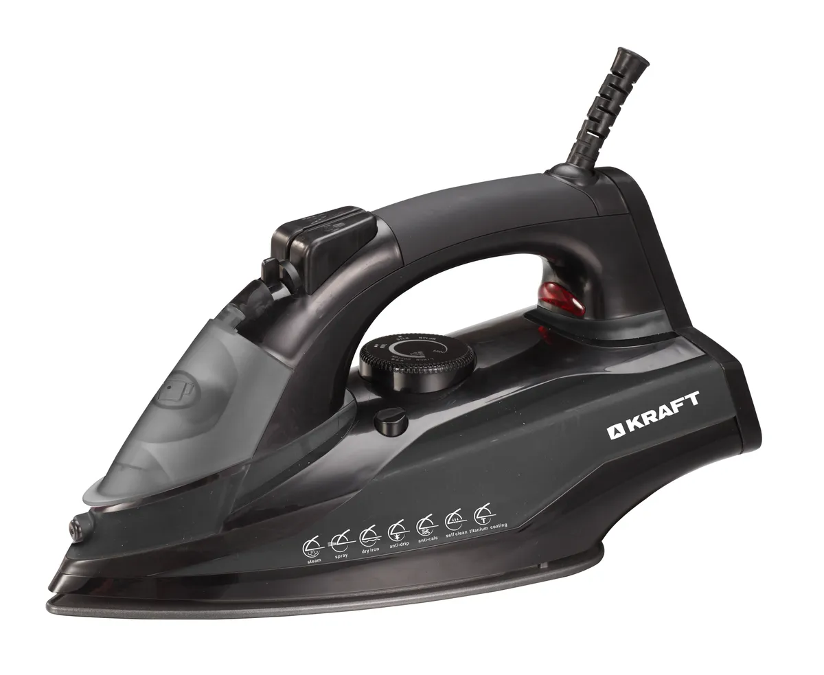 

Утюг KRAFT KF-CI2220 2200Вт, 1.6м, черный, KF-CI2220
