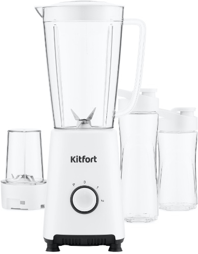 

Блендер стационарный Kitfort KT-1380 300Вт, 1л, белый, KT-1380