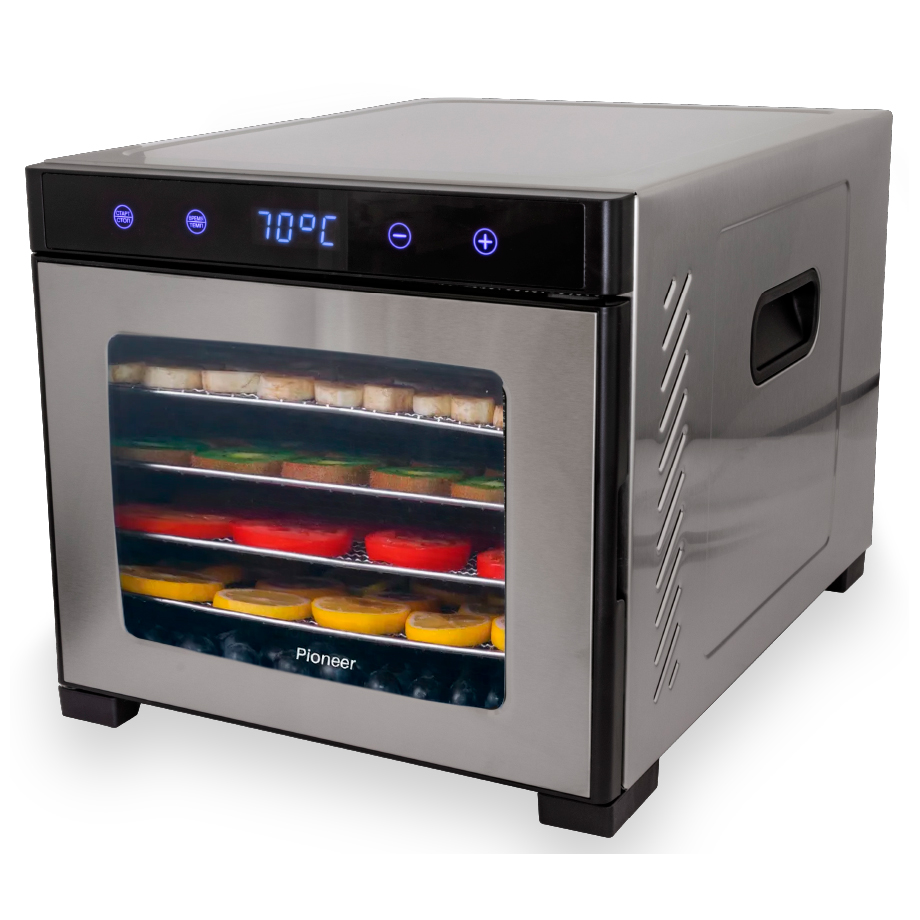 

Сушилка для овощей и фруктов Pioneer FD106, 650Вт, 35-75 °C, серебристый, FD106